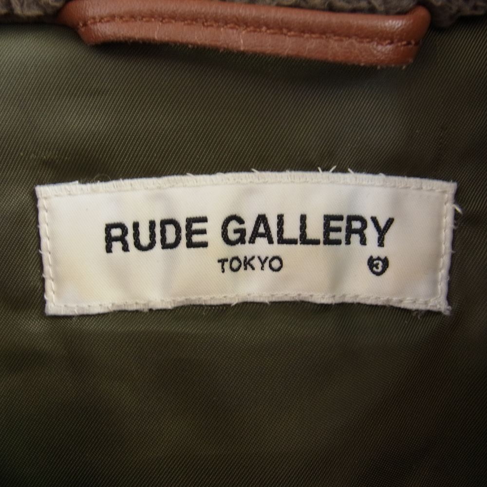 RUDE GALLERY ルードギャラリー 15AW WHO THE FUCK IS RG? N-3B ミリタリー コート ジャケット モスグリーン系 3【中古】