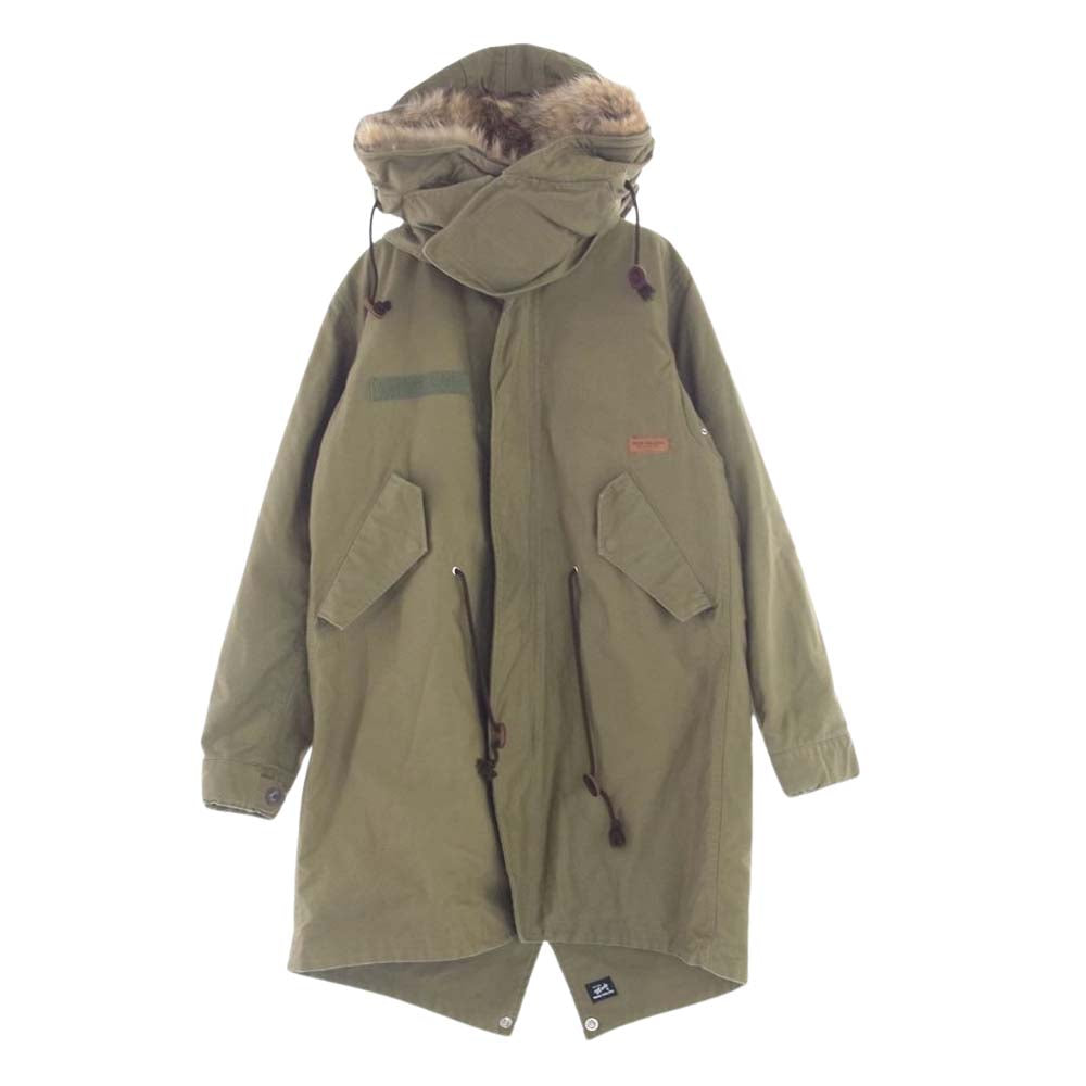 RUDE GALLERY ルードギャラリー 16AW THE BLACK RUDE OVER DUB M-65 モッズ フィッシュテール コート カーキ系 3【中古】