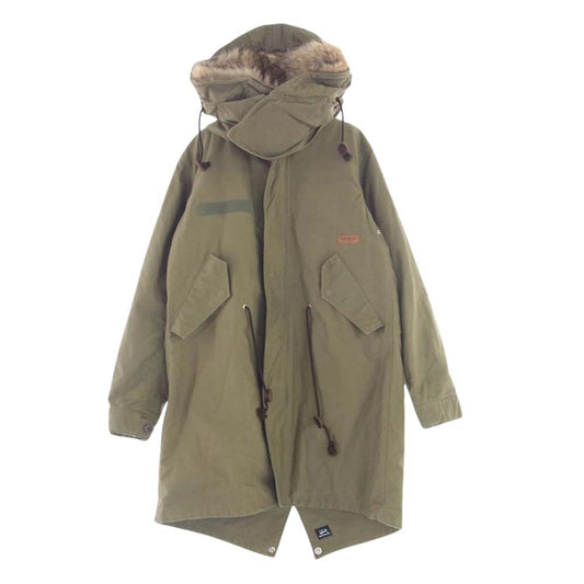 RUDE GALLERY ルードギャラリー 16AW THE BLACK RUDE OVER DUB M-65 モッズ フィッシュテール コート カーキ系 3【中古】