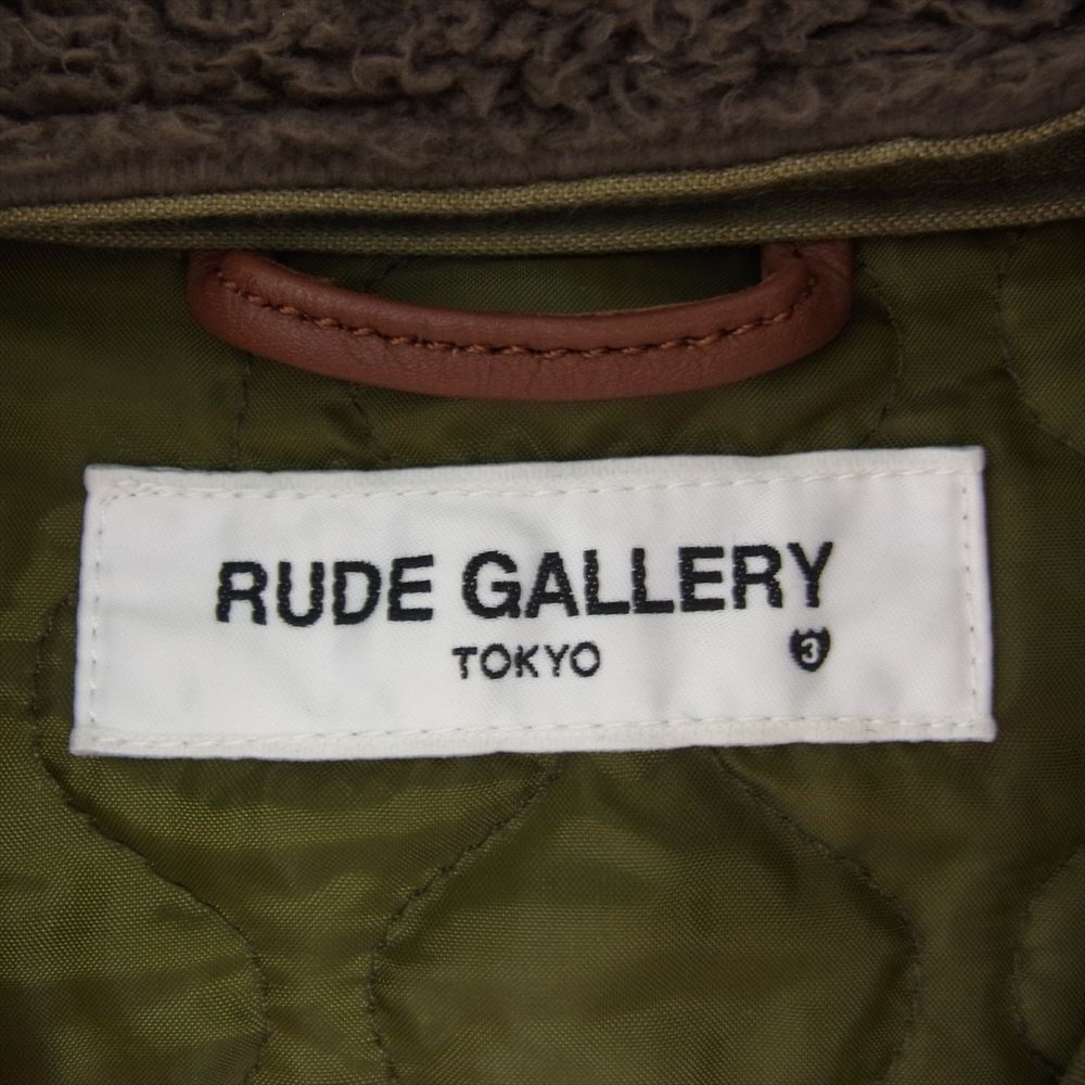 RUDE GALLERY ルードギャラリー 16AW THE BLACK RUDE OVER DUB M-65 モッズ フィッシュテール コート カーキ系 3【中古】