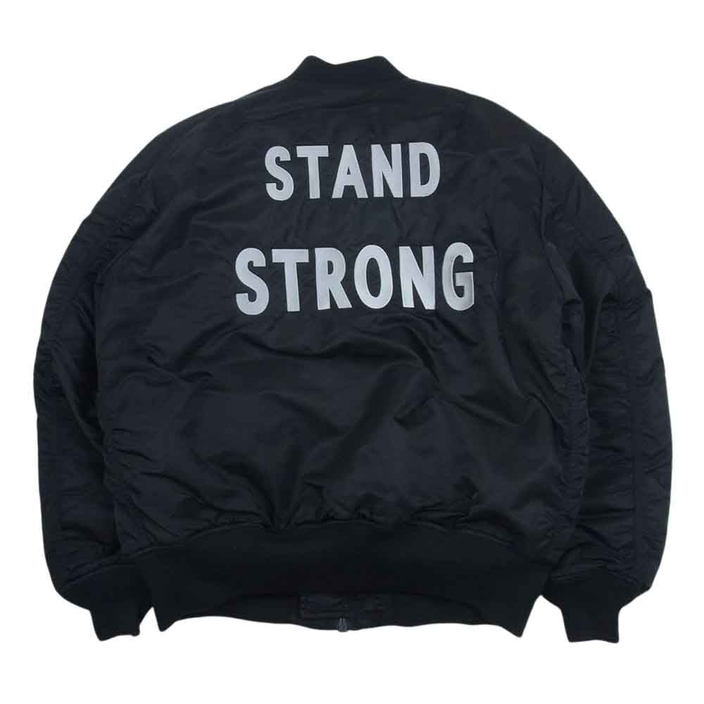 シャンティ ALPHA アルファ MA-1 フライト ミリタリー ジャケット  ブラック系 L【中古】