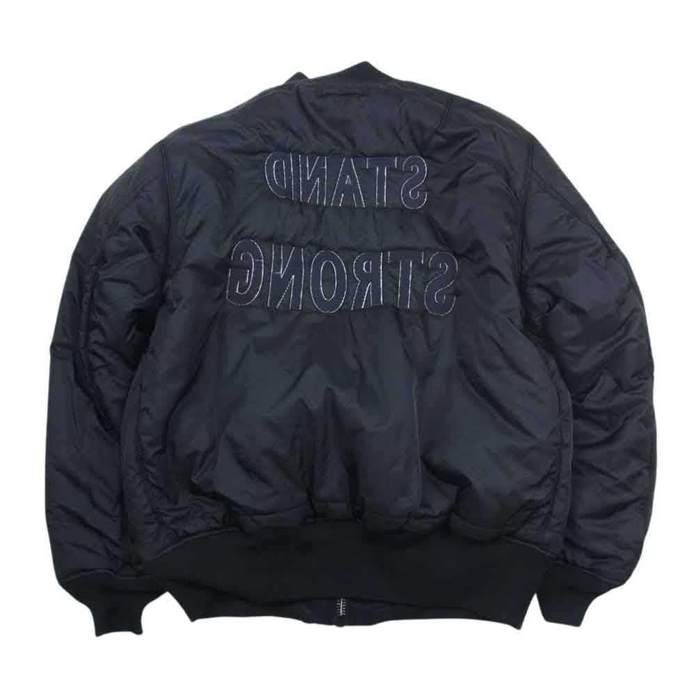 シャンティ ALPHA アルファ MA-1 フライト ミリタリー ジャケット  ブラック系 L【中古】