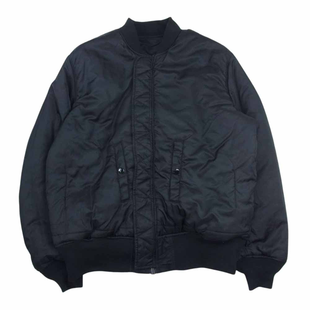 シャンティ ALPHA アルファ MA-1 フライト ミリタリー ジャケット  ブラック系 L【中古】