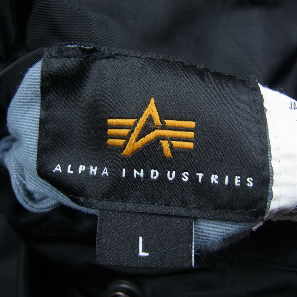 シャンティ ALPHA アルファ MA-1 フライト ミリタリー ジャケット  ブラック系 L【中古】