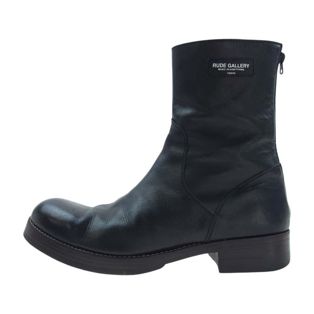 RUDE GALLERY ルードギャラリー バックジップ レザー ブーツ ブラック系 2【中古】