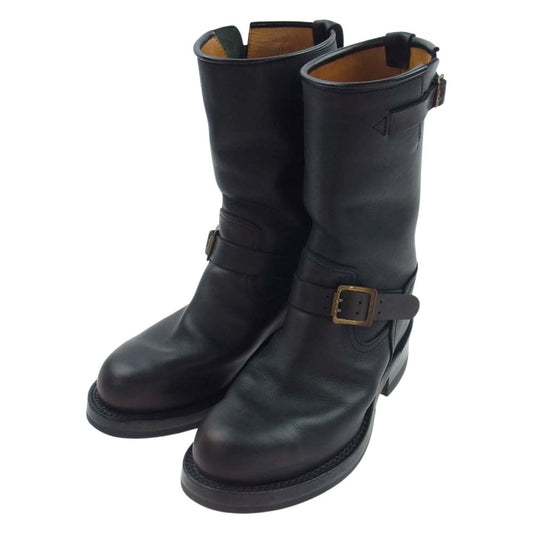 MADE IN GM JAPAN メイドインジーエムジャパン Engineer Boots p×i×b オールブラック カスタム エンジニア レザー ブーツ ブラック系 8.5【美品】【中古】