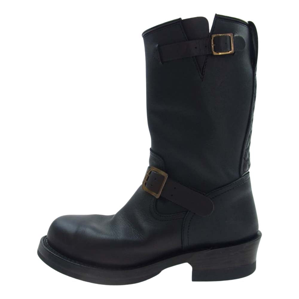 MADE IN GM JAPAN メイドインジーエムジャパン Engineer Boots p×i×b オールブラック カスタム エンジニア レザー ブーツ ブラック系 8.5【美品】【中古】