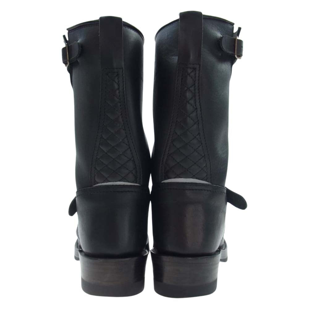 MADE IN GM JAPAN メイドインジーエムジャパン Engineer Boots p×i×b オールブラック カスタム エンジニア レザー ブーツ ブラック系 8.5【美品】【中古】