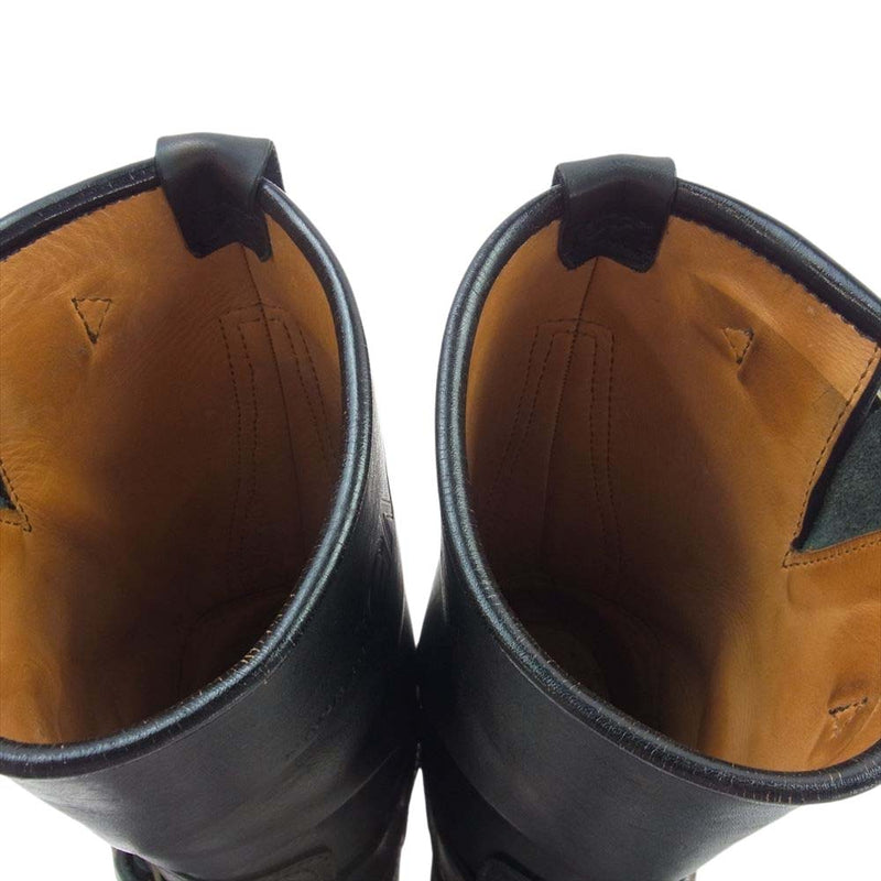 MADE IN GM JAPAN メイドインジーエムジャパン Engineer Boots p×i×b オールブラック カスタム エンジニア レザー ブーツ ブラック系 8.5【美品】【中古】