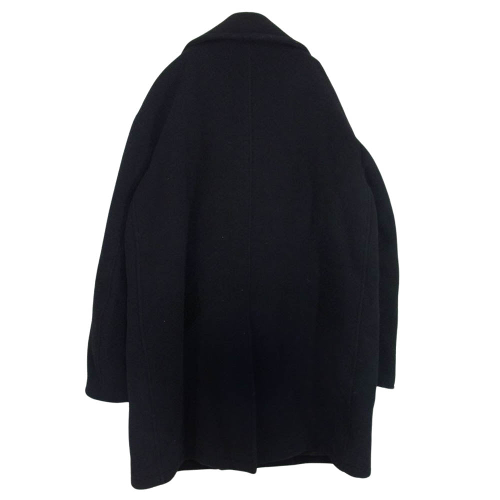 markaware マーカウェア ウール ロング Pコート ブラック系 2【中古】