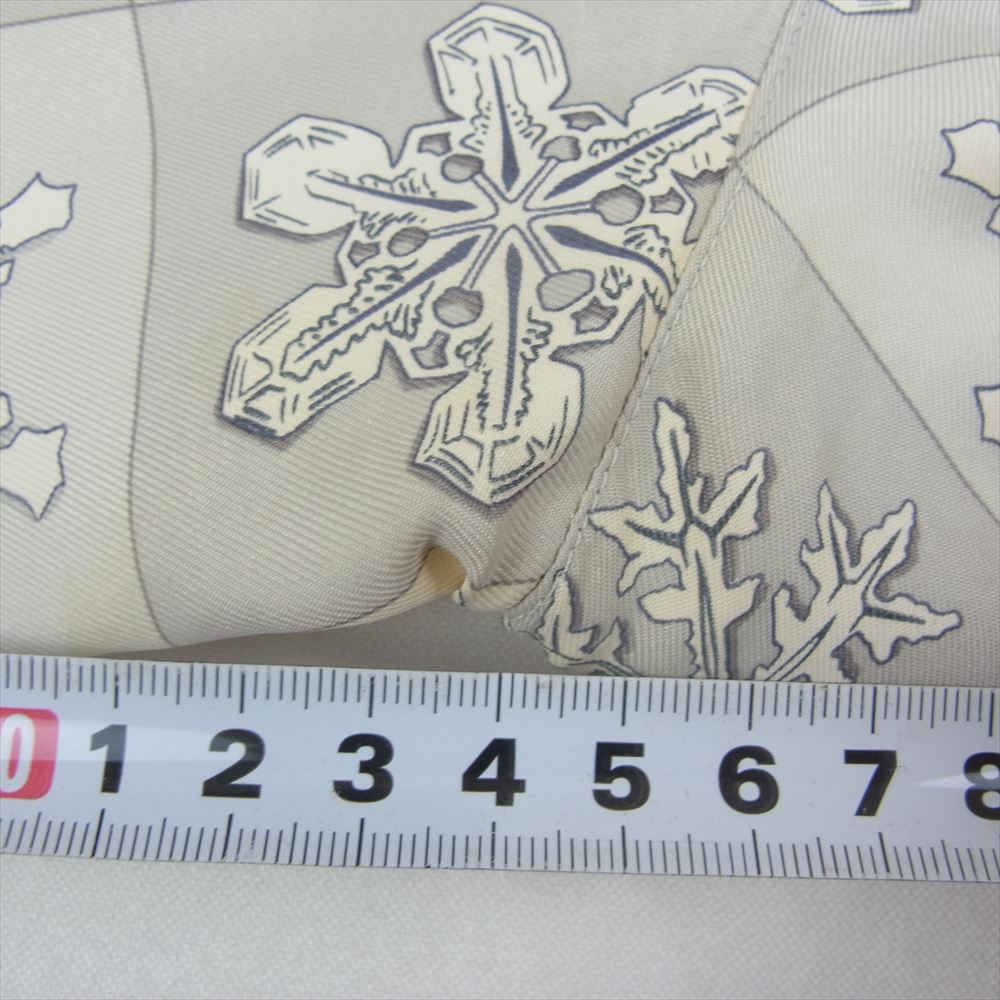 HERMES エルメス マルジェラ期 FEUX DE L'HIVER 冬の火 ノルディック柄 雪 結晶 100％ 長袖 シャツ グレー系 42【中古】