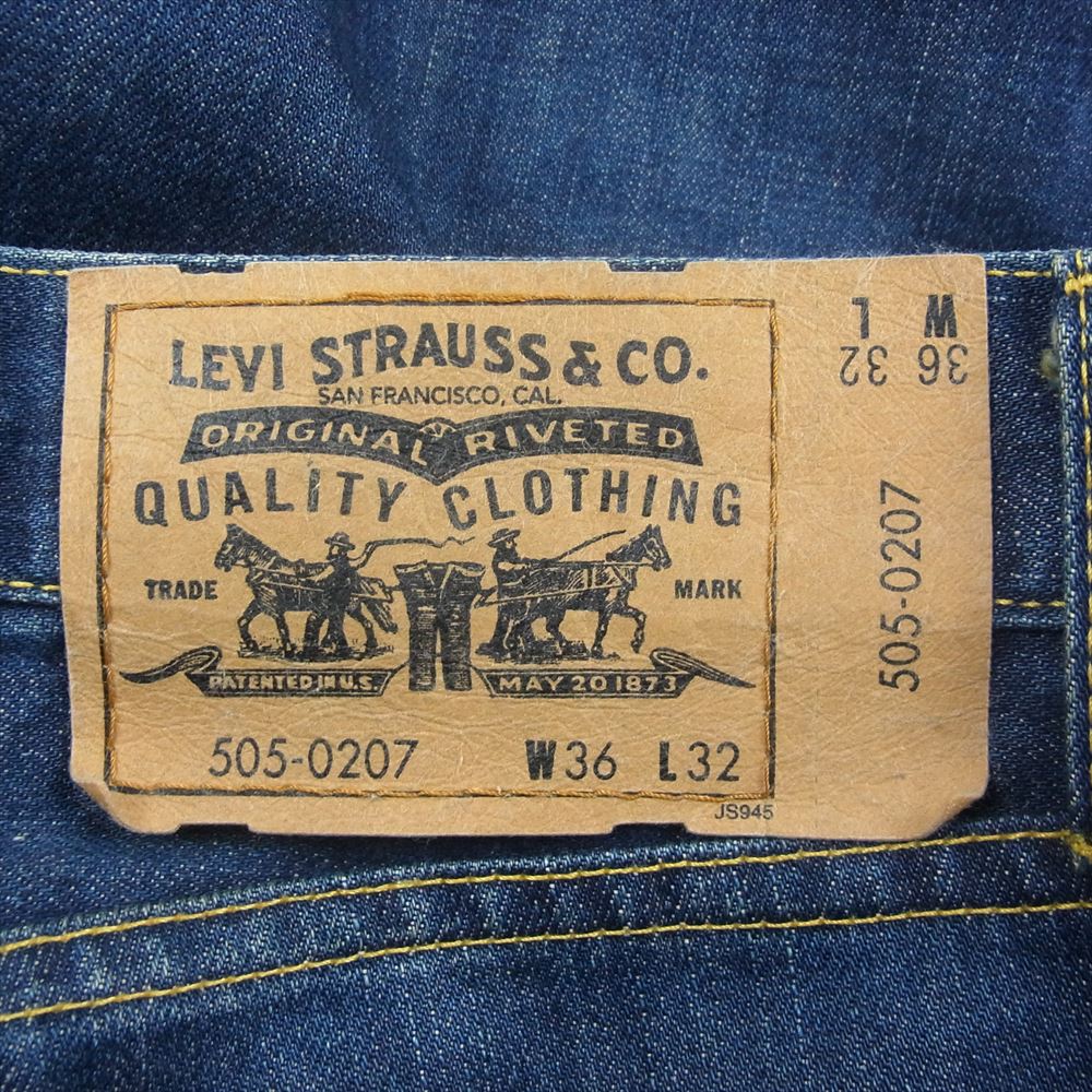 Levi's リーバイス 505-0207 × FRAGMENT DESIGN フラグメントデザイン Fenom 日本製 ボタン裏J09 ストレート デニム パンツ インディゴブルー系 36【中古】