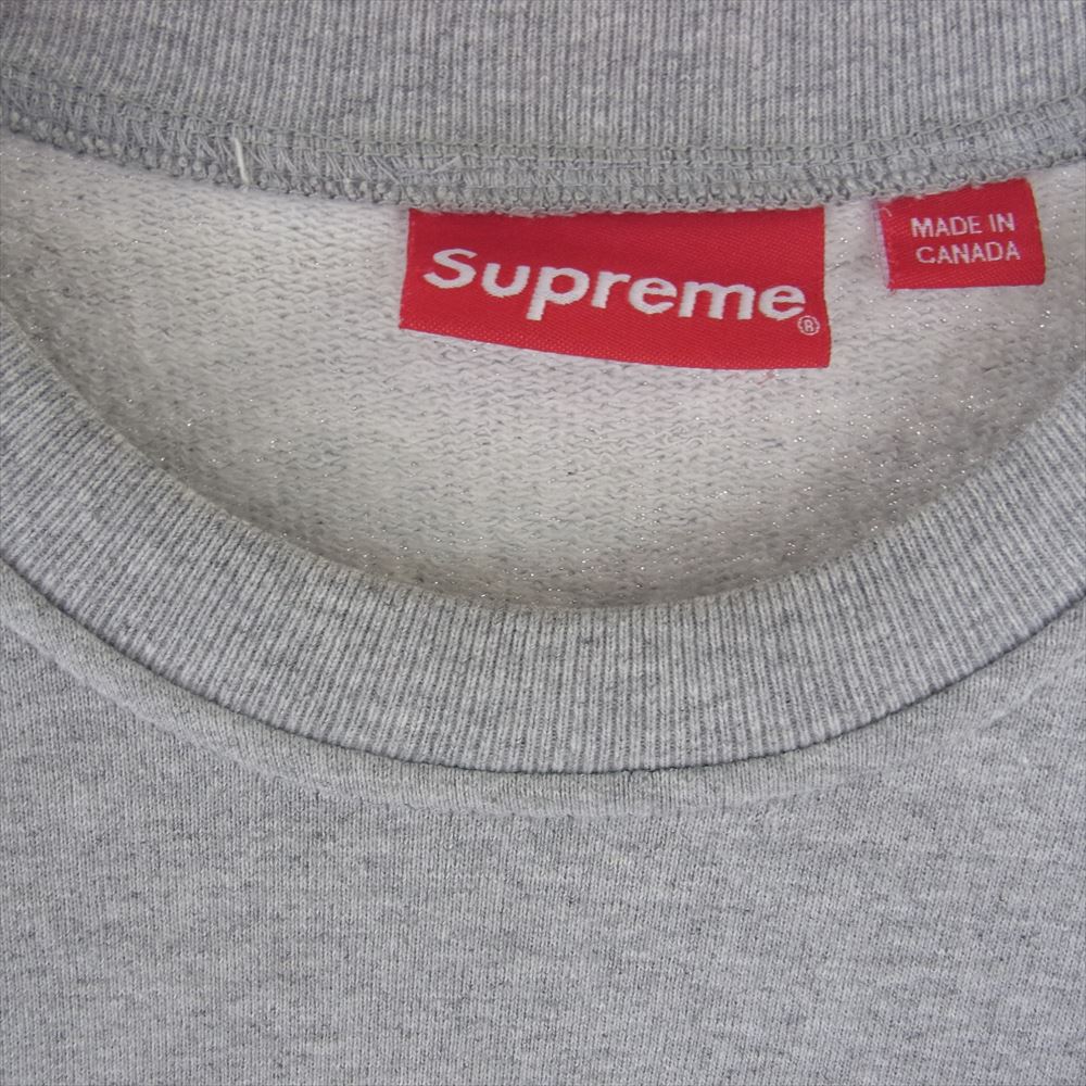 Supreme シュプリーム 15SS Athletic Split Crewneck アスレチック スプリット クルーネック スウェット グレー系 M【中古】