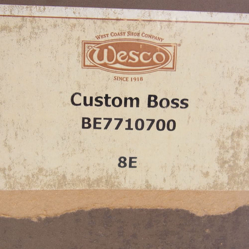WESCO ウエスコ BE7710700 Custom Boss カスタム ボス スエード ナロー エンジニア ブーツ ライトブラウン系 8E【美品】【中古】