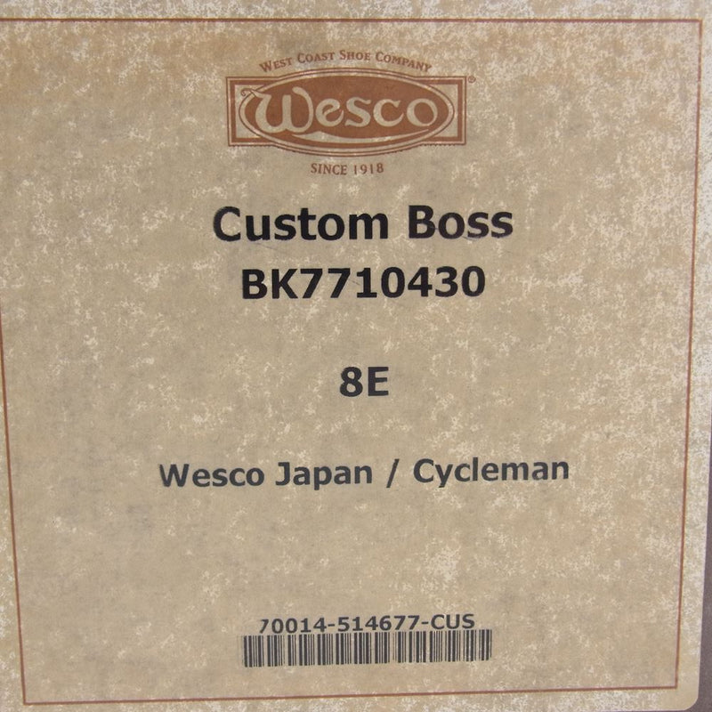 WESCO ウエスコ BK7710430 Custom Boss カスタム ボス エンジニア ブーツ ブラック系 8E【美品】【中古】
