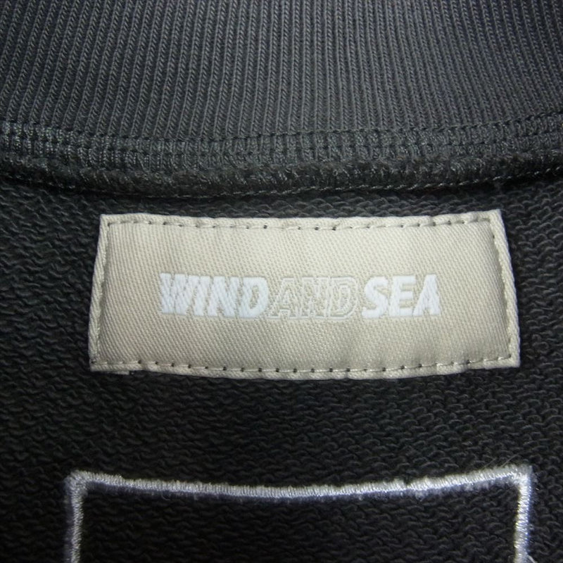 WIND AND SEA ウィンダンシー WDS-CS-340 BEYOUTH 刺繍 クルーネック スウェット グレー系 S【中古】