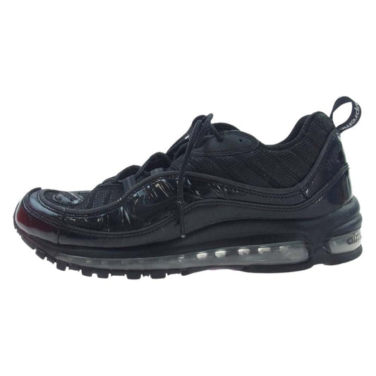 Supreme シュプリーム 16SS 844694-001 × Nike ナイキ Air Max 98 "Black" エアマックス ブラック スニーカー ブラック系 26cm【中古】