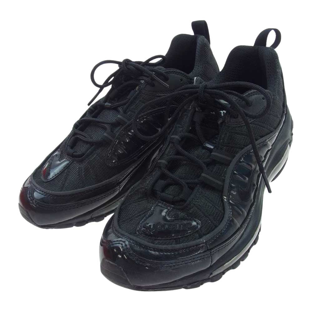 Supreme シュプリーム 16SS 844694-001 × Nike ナイキ Air Max 98 "Black" エアマックス ブラック スニーカー ブラック系 26cm【中古】