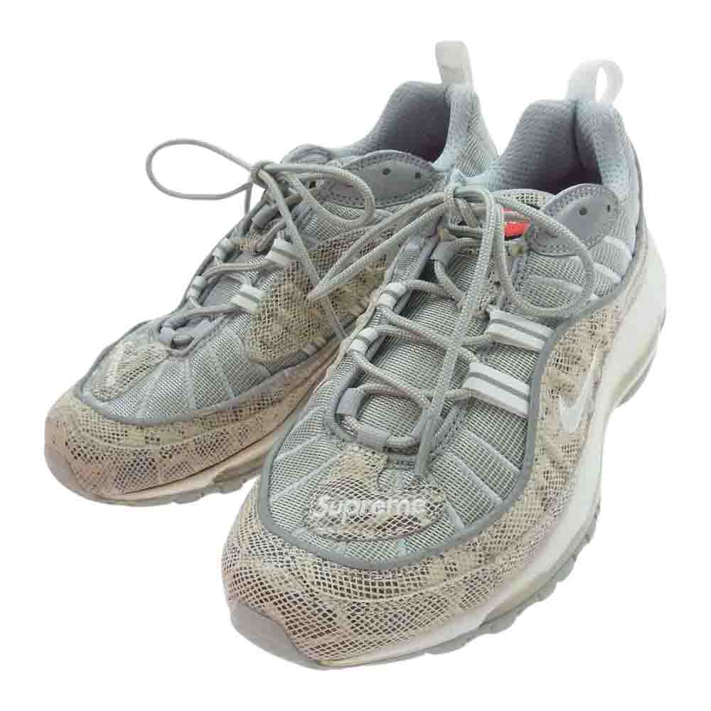Supreme シュプリーム 16SS 844694-100 × Nike ナイキ Air Max 98 Snakeskin エアマックス スネークスキン スニーカー ベージュ系 26cm【中古】
