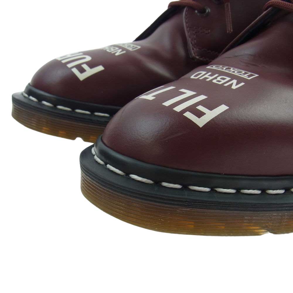 NEIGHBORHOOD ネイバーフッド 1461 NBHD 24225601 ×Dr Martens ドクターマーチン NHDM 3EYE CL-SHOES 3ホール レザー シューズ エンジ系 UK6【中古】