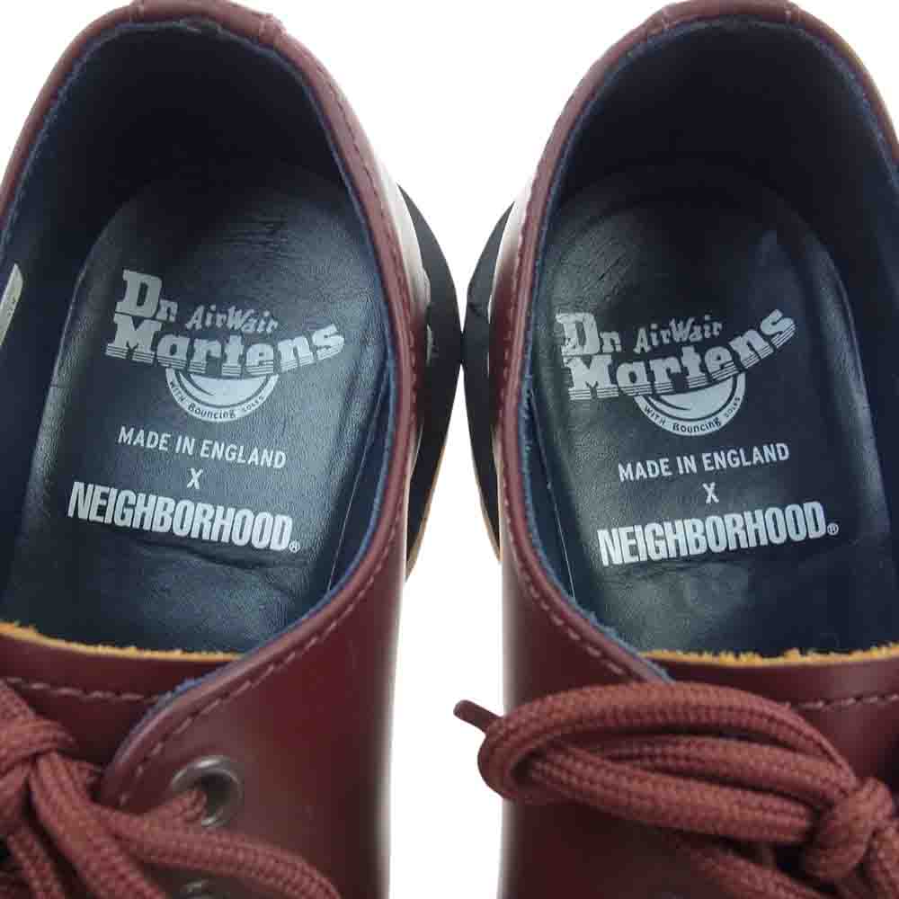 NEIGHBORHOOD ネイバーフッド 1461 NBHD 24225601 ×Dr Martens ドクターマーチン NHDM 3EYE CL-SHOES 3ホール レザー シューズ エンジ系 UK6【中古】