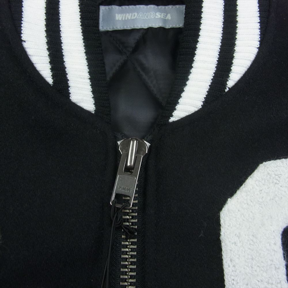 WIND AND SEA WDS Varsity Jacket スタジャン黒Ｌ WIND AND SEA WDS Varsity Jacket スタジャン黒L WIND AND SEA WDS