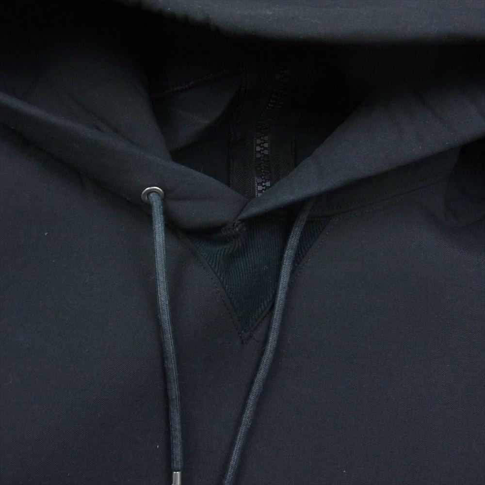 Sacai サカイ 23AW 23-06769 Suiting Bonding Hoodie スーチング ボンディング フーディー プルオーバー パーカー ブラック系 2【中古】