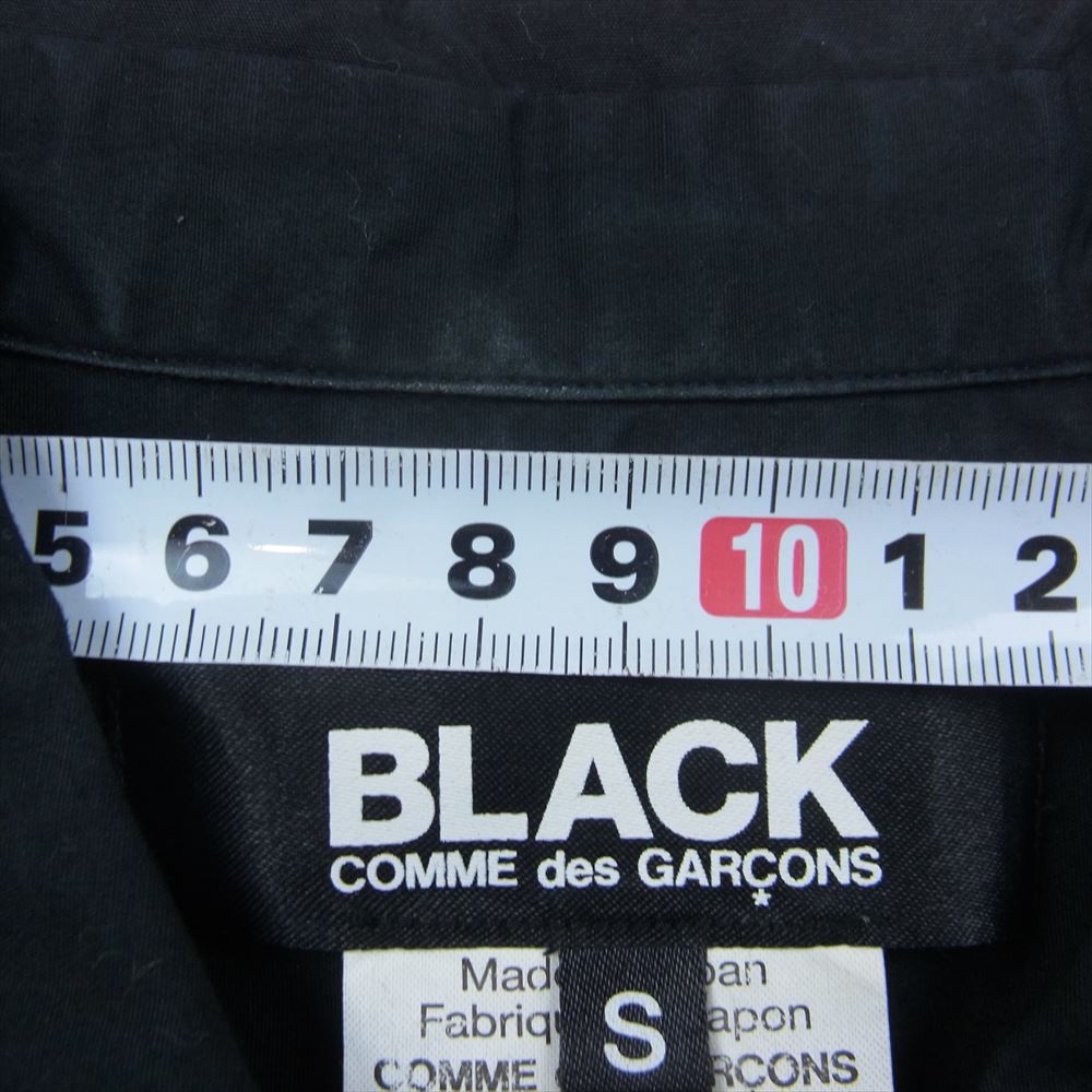 COMME des GARCONS コムデギャルソン 1Q-B002 アシンメトリー 丸襟 変形 半袖 シャツ ブラック系 S【中古】