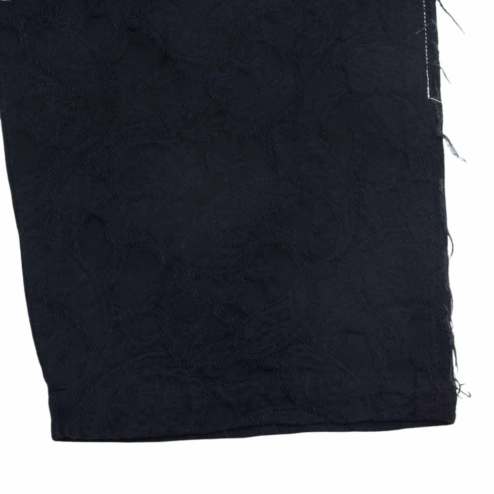 Yohji Yamamoto ヨウジヤマモト UM-P96-034 SYTE KUON Paisley Jacquard BORO West Rubber String Pants サイト クオン 襤褸 ボロ切替 ペイズリー刺繍 パッチワーク パンツ ブラック系 3【中古】