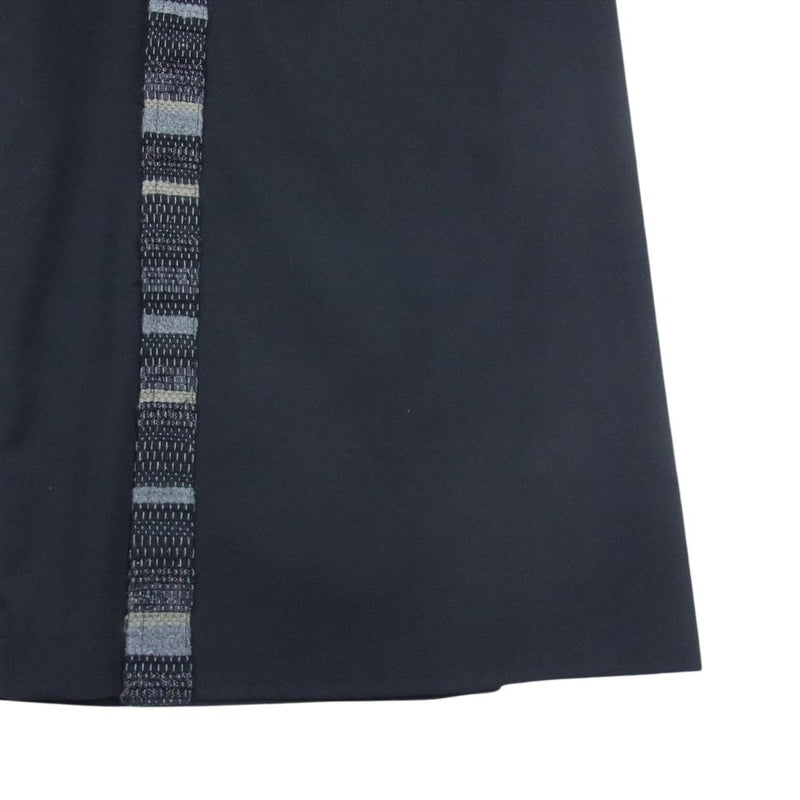 Yohji Yamamoto ヨウジヤマモト UM-P33-100 SYTE KUON Wool Tropical Saccora Sakiori Cover Pants サイト クオン 襤褸 ボロ切替 ウール パンツ ブラック系 3【中古】