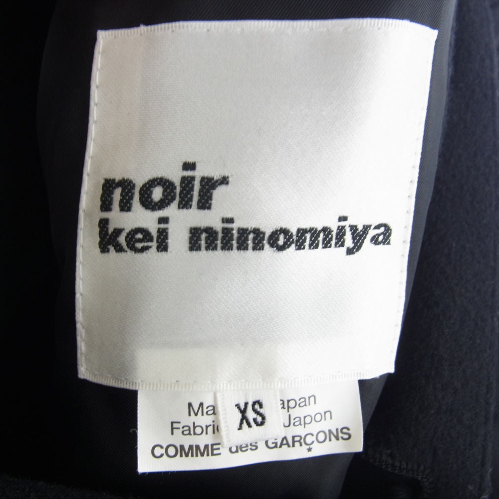 COMME des GARCONS コムデギャルソン 3T-C003 NOIR kei ninomiya ノワールケイニノミヤ ウール カシミヤ カシミア ステンカラーコート ブラック系 XS【中古】