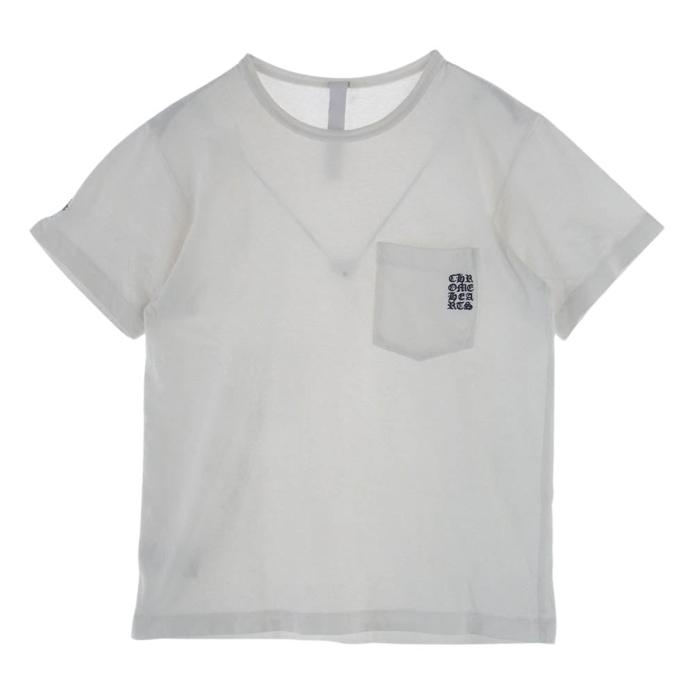 CHROME HEARTS クロムハーツ（原本無） 22SS 2212-304-6522 GRP Y NOT LIGHT WORK TEE ノット ライト ワーク ロゴ刺繍 ポケット 半袖 Tシャツ  ホワイト系 S【中古】