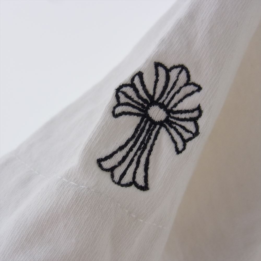 CHROME HEARTS クロムハーツ（原本無） 22SS 2212-304-6522 GRP Y NOT LIGHT WORK TEE ノット ライト ワーク ロゴ刺繍 ポケット 半袖 Tシャツ  ホワイト系 S【中古】