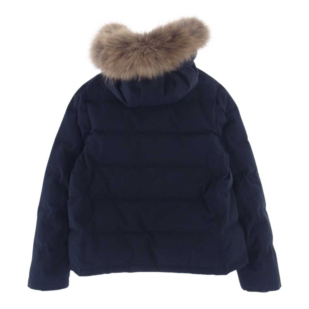 Danton ダントン 19A-FA-002 フード ファー ショート ダウン ジャケット ネイビー系 38【中古】