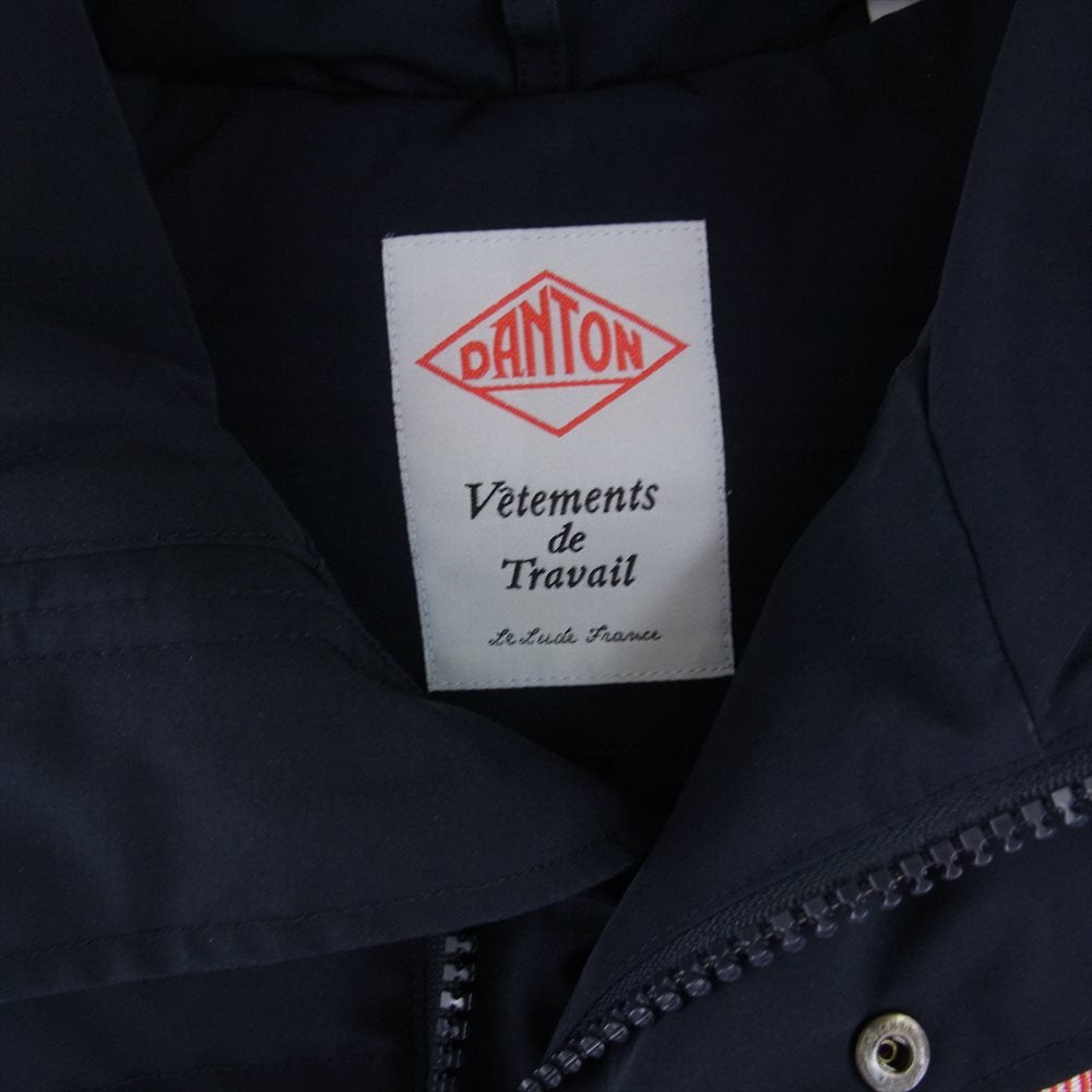 Danton ダントン 19A-FA-002 フード ファー ショート ダウン ジャケット ネイビー系 38【中古】