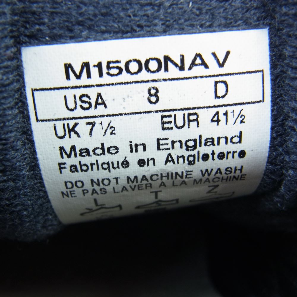 NEW BALANCE ニューバランス M1500NAV 英国製 ローカット スニーカー ダークネイビー系 US8D【中古】