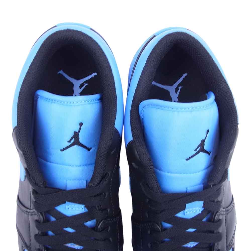 NIKE AIR JORDAN ナイキ ジョーダン 553558-041 1 Low University Blue 1 ロー ユニバーシティブルー  ローカット スニーカー ブラック系 ブルー系 27cm【極上美品】【中古】