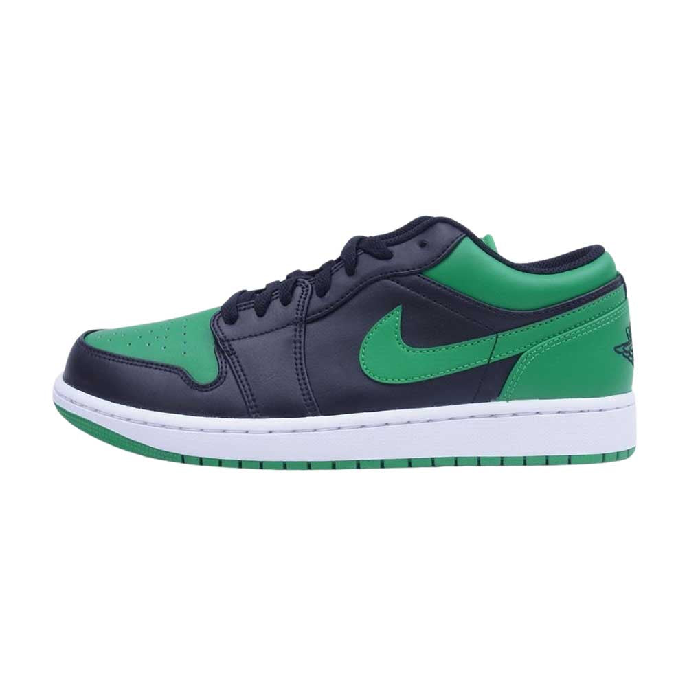 NIKE AIR JORDAN ナイキ ジョーダン 553558-065 1 Low Lucky Green 1 ロー ラッキー グリーン ローカット スニーカー ブラック系 グリーン系 27cm【極上美品】【中古】