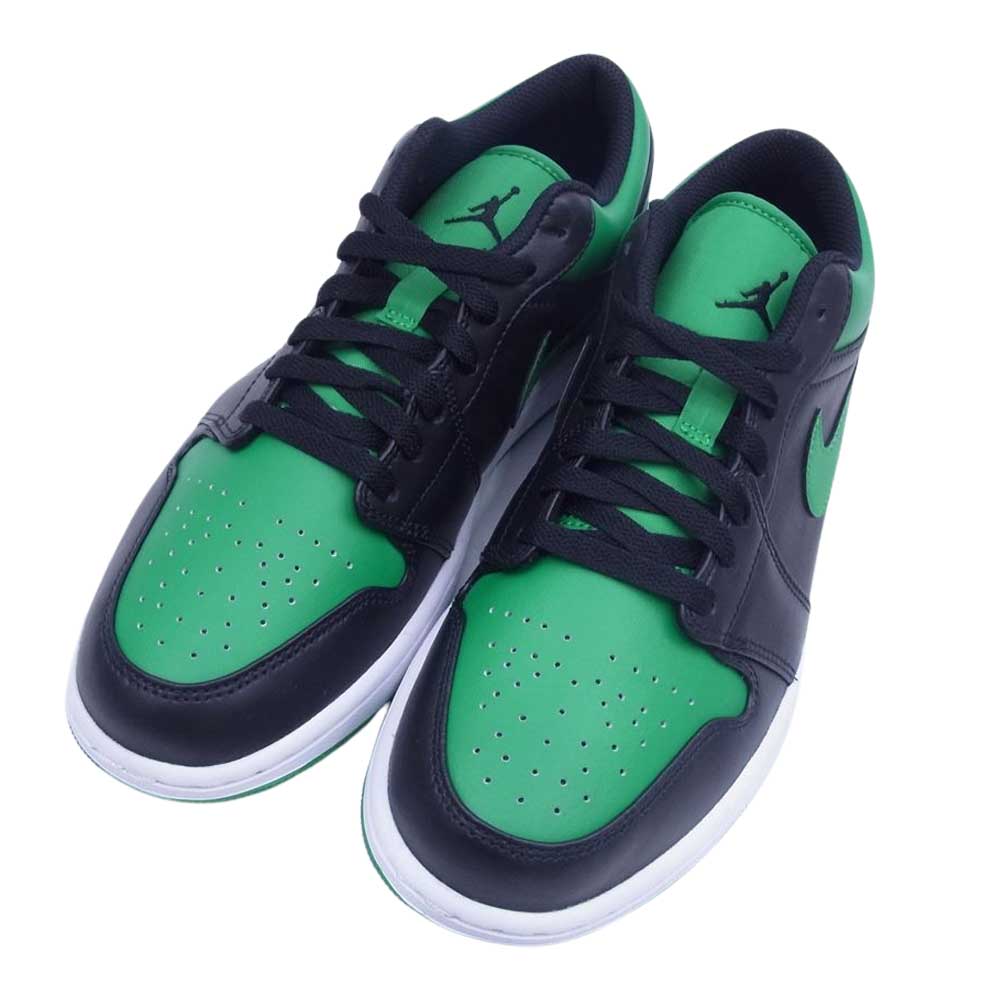 NIKE AIR JORDAN ナイキ ジョーダン 553558-065 1 Low Lucky Green 1 ロー ラッキー グリーン ローカット スニーカー ブラック系 グリーン系 27cm【極上美品】【中古】