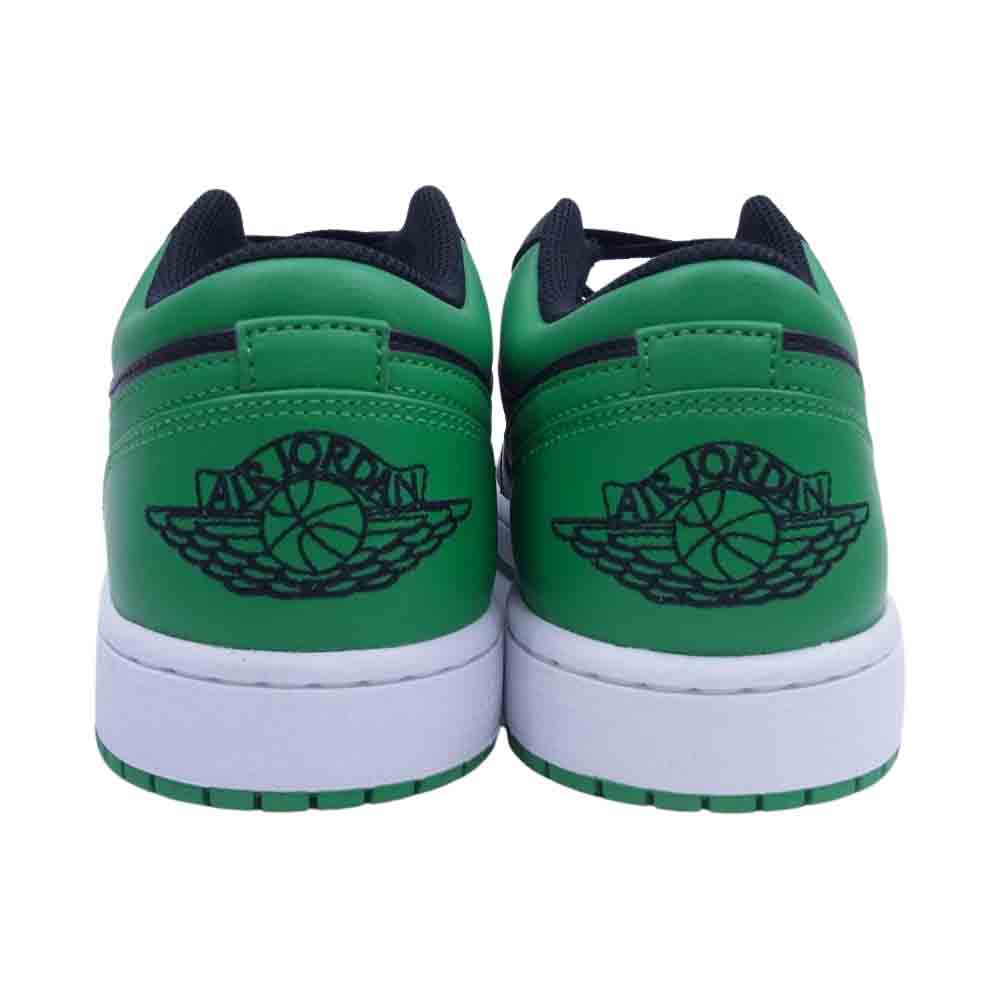 NIKE AIR JORDAN ナイキ ジョーダン 553558-065 1 Low Lucky Green 1 ロー ラッキー グリーン ローカット スニーカー ブラック系 グリーン系 27cm【極上美品】【中古】