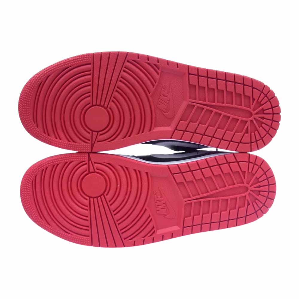 NIKE AIR JORDAN ナイキ ジョーダン 553558-066 1 Low Bred 1 ロー ブレッド ローカット スニーカー ブラック系 レッド系 27cm【極上美品】【中古】
