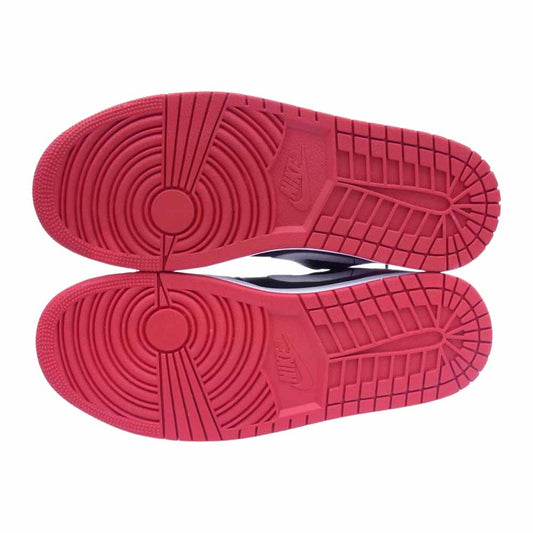 NIKE AIR JORDAN ナイキ ジョーダン 553558-066 1 Low Bred 1 ロー ブレッド ローカット スニーカー ブラック系 レッド系 27cm【極上美品】【中古】