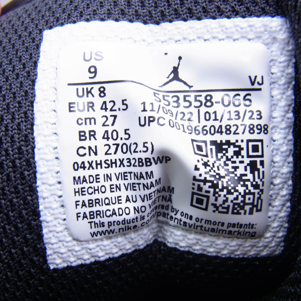 NIKE AIR JORDAN ナイキ ジョーダン 553558-066 1 Low Bred 1 ロー ブレッド ローカット スニーカー ブラック系 レッド系 27cm【極上美品】【中古】