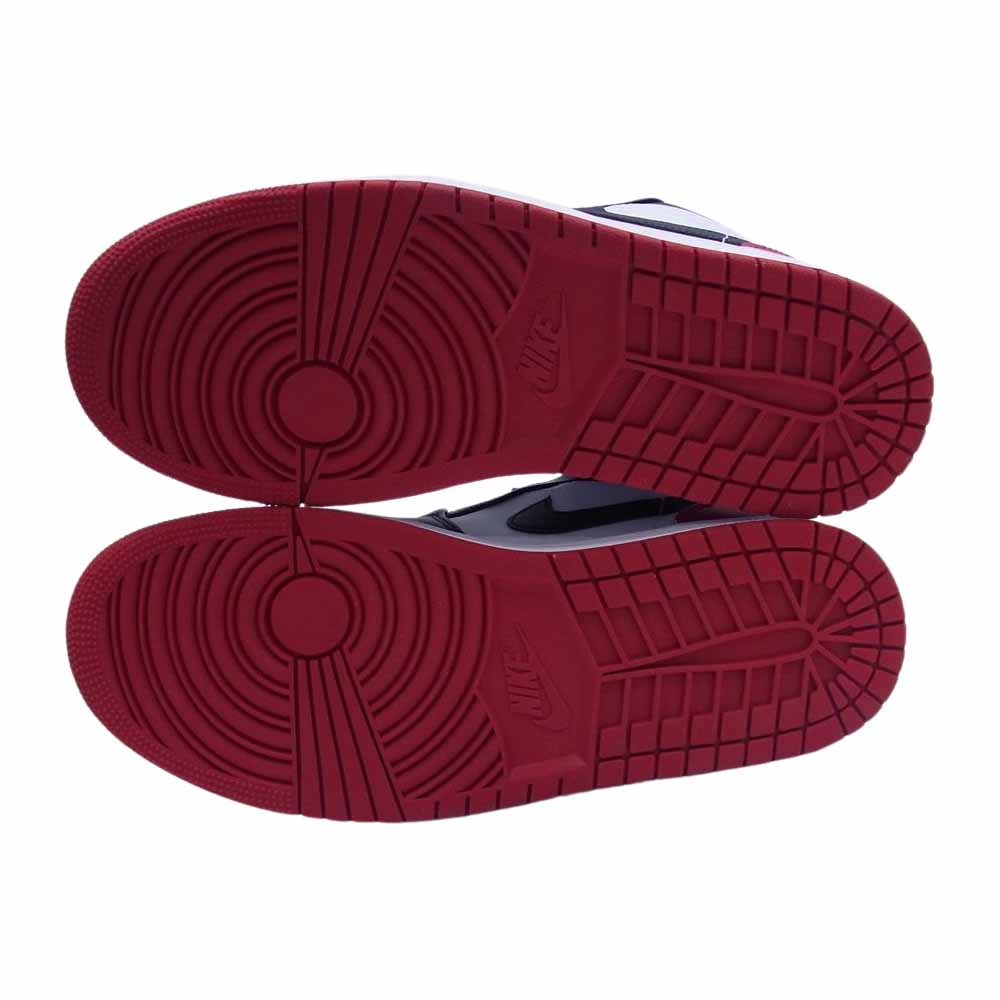 NIKE AIR JORDAN ナイキ ジョーダン 553558-161 1 Low Bred Toe ロー ブレッドトゥ ローカット スニーカー ブラック系 レッド系 27cm【極上美品】【中古】