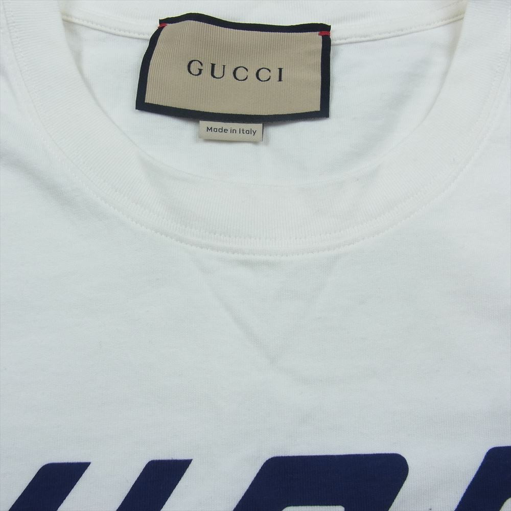 GUCCI グッチ 22SS 616036 XJDV9 MIRROR PRINT T-SHIRT SS ミラー プリント コットンジャージー Tシャツ ホワイト系 S【中古】