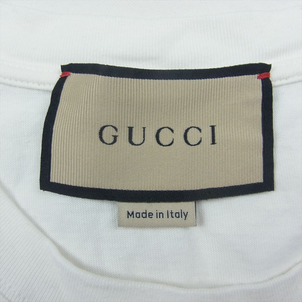 GUCCI グッチ 22SS 616036 XJDV9 MIRROR PRINT T-SHIRT SS ミラー プリント コットンジャージー Tシャツ ホワイト系 S【中古】