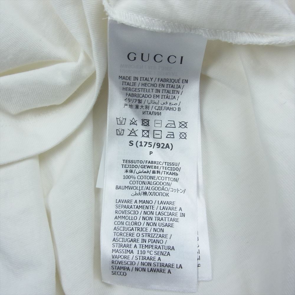 GUCCI グッチ 22SS 616036 XJDV9 MIRROR PRINT T-SHIRT SS ミラー プリント コットンジャージー Tシャツ ホワイト系 S【中古】