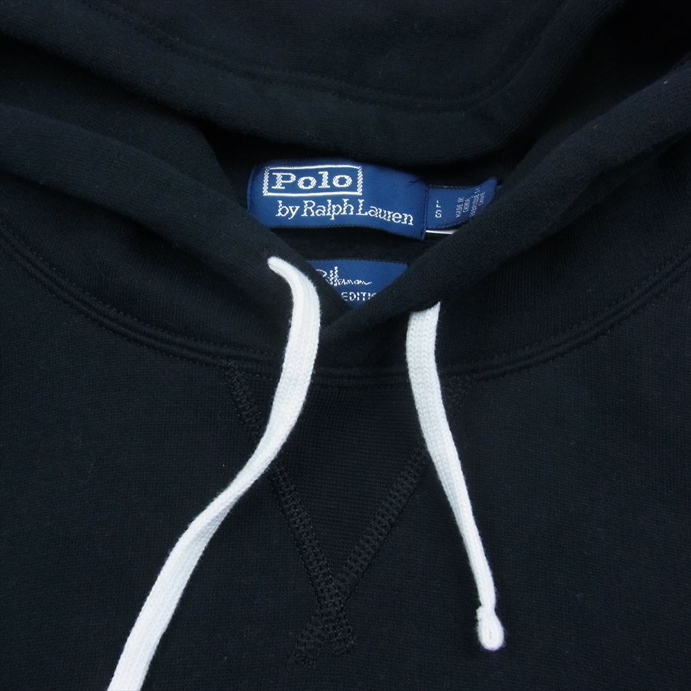 Ron Herman ロンハーマン 22AW × Polo Ralph Lauren Sweat Hoodie 710891321002 ポロ ラルフ ローレン スウェット シャツ ブラック  ブラック系 L【中古】