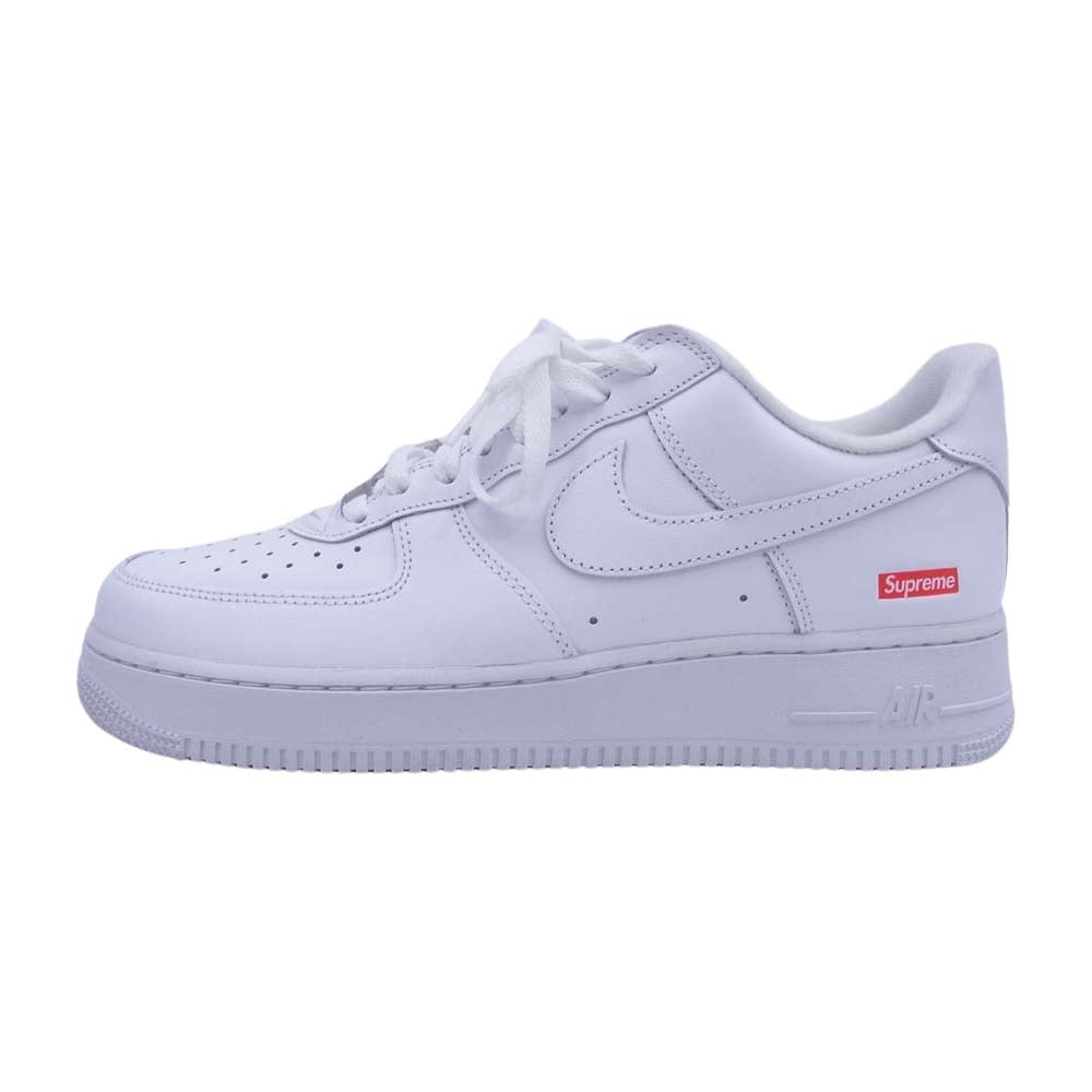 Supreme シュプリーム CU9225-100 × NIKE AIR FORCE 1 LOW SP ナイキ エアフォース1 ローカット スニーカー ホワイト系 27ｃｍ【美品】【中古】