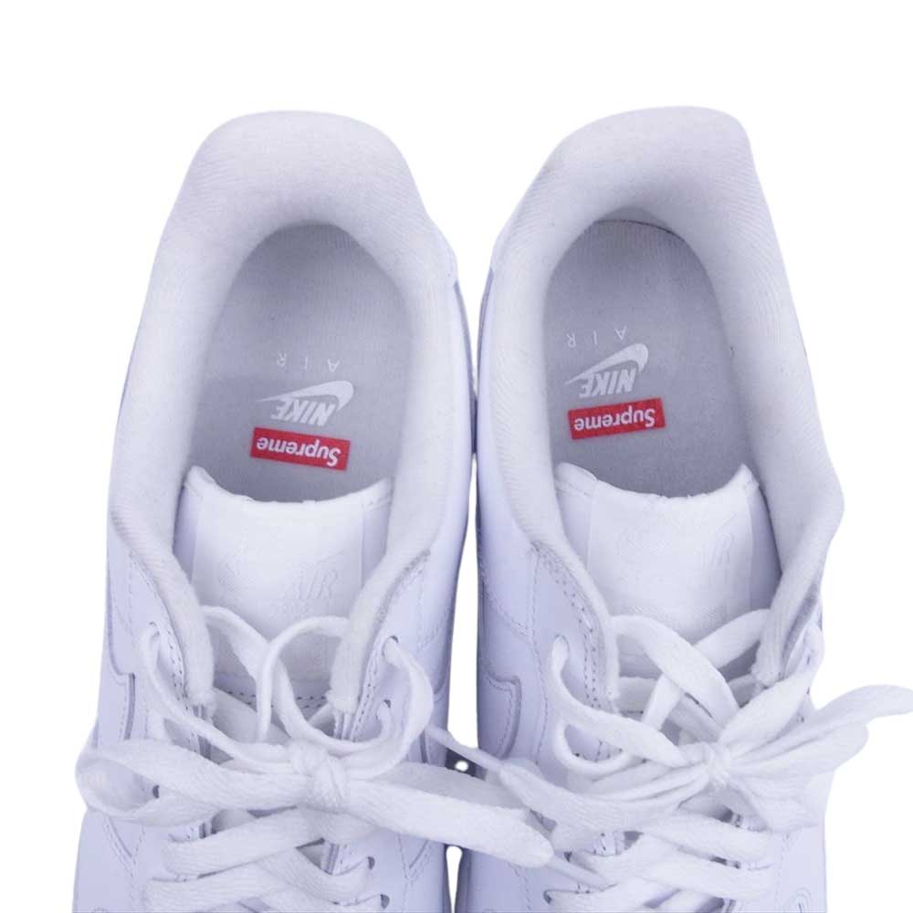 Supreme シュプリーム CU9225-100 × NIKE AIR FORCE 1 LOW SP ナイキ エアフォース1 ローカット スニーカー ホワイト系 27ｃｍ【美品】【中古】